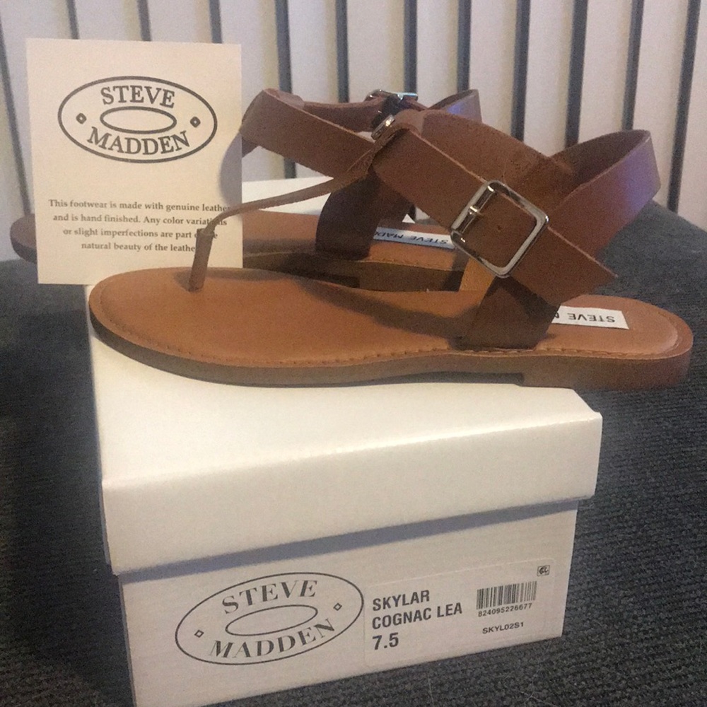 Steve Madden Skylar Cognac Sandals | NWT